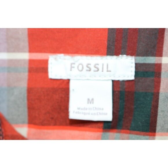 Fossil Men's Plaid Button-Up Shirt-Size Medium - Picture 5 of 9